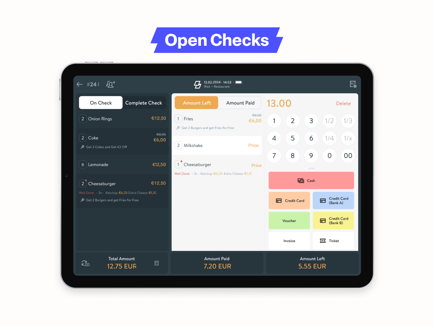 screenshot of Simpra POS
